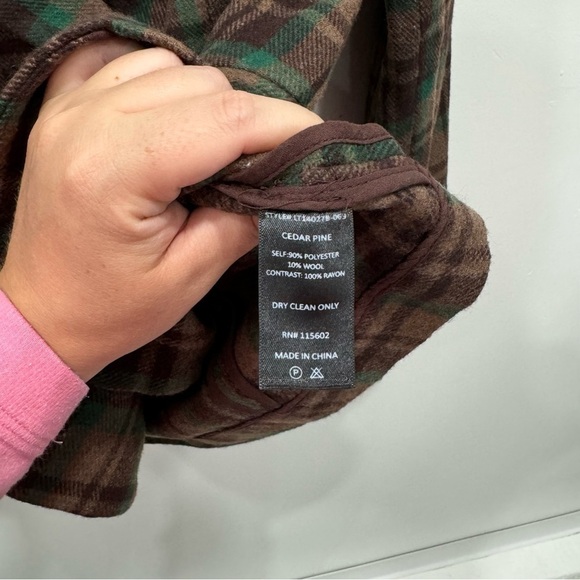 Lush Double Breasted Plaid Blazer Style Jacket Small Wool Blend - Picture 8 of 8